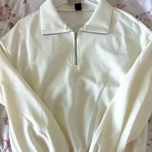 White Quarter Zip